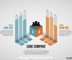 Cube Infographic vector