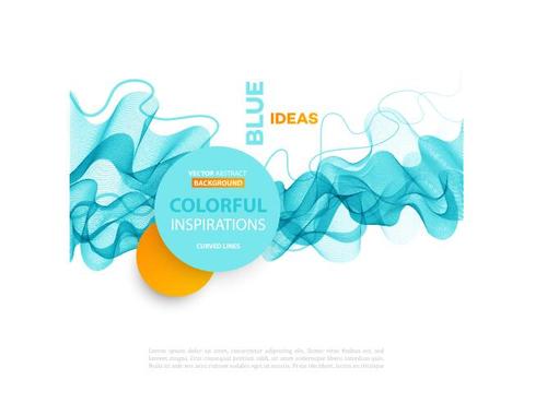 Cyan waves background vector