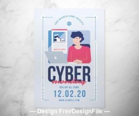 Cyber monday flyer vector