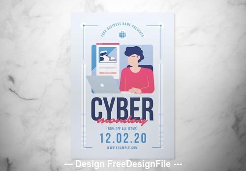 Cyber monday flyer vector