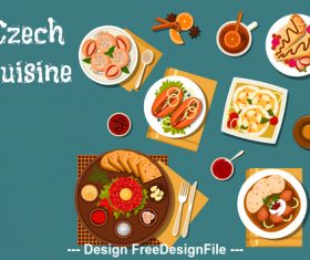 Czech cuisine vector