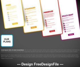 Dark background Product options infographic vector