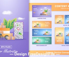 Delivery service concept vector