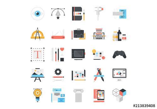 Design and development icons vector