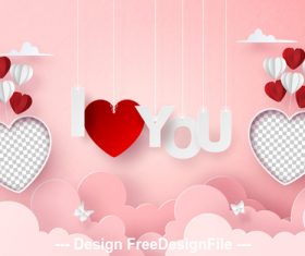 Design valentines day greeting card vector