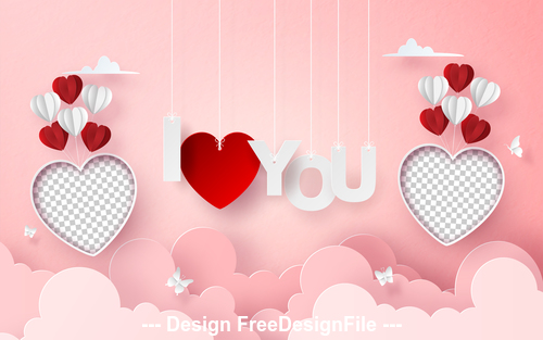 Design valentines day greeting card vector