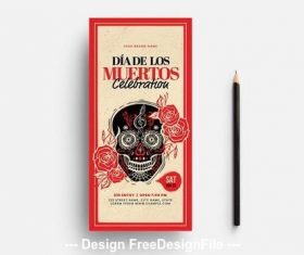 Dia de los muertos mexican skull illustrations vector