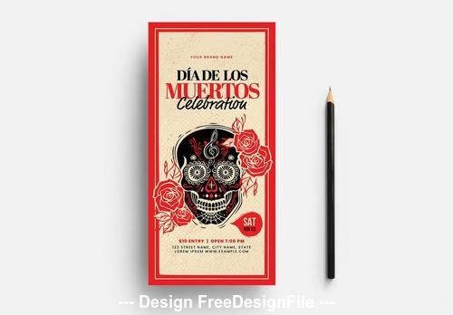 Dia de los muertos mexican skull illustrations vector