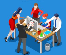 Dream team focused on teamwork vector