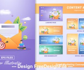 Emall marketing concept vector