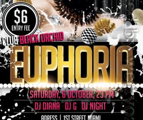 Euphoria Party Flyer PSD Template