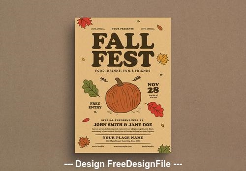 Festival event graphic flyer vector