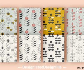 Flowers and leaves illustrative vector