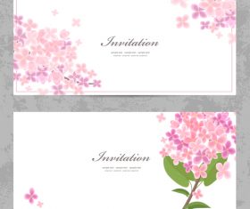 Flowers background invitation vector