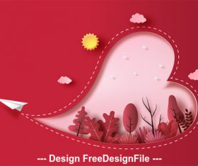 Fly to your heart vector