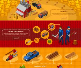 Forest farm lumberjackand vector