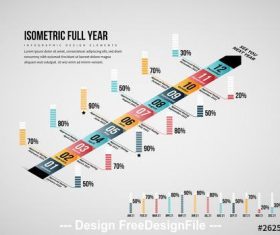Full year infographic vector