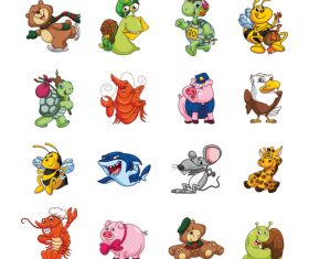 Funny cartoon animal vector