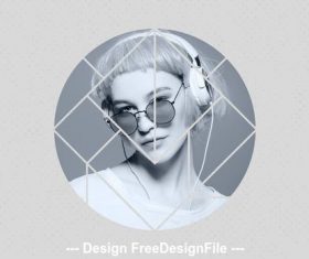 Geometric compositions photo mask vector