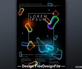 Glowing abstract elements cover vector