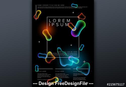Glowing abstract elements cover vector