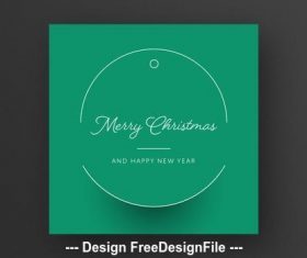 Green card layout with festive vector