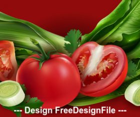 Green tomato vector