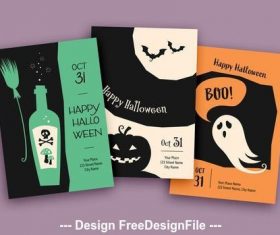 Halloween cards vector