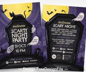 Halloween graveyard vector