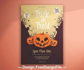 Halloween illustrative pumpkins vector