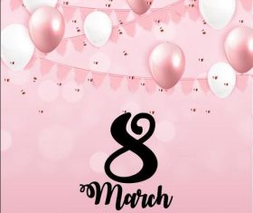 Happy Womens day greeting card vector