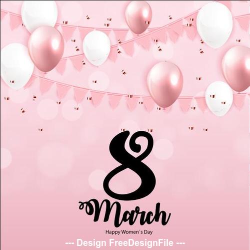 Happy Womens day greeting card vector