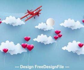 Happy valentines day illustration vector