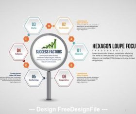 Hexagonal infographic vector