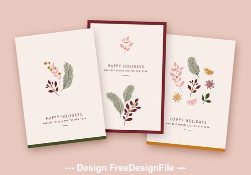 Holiday card with illustrative vector