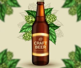 Hops and beer poster vector