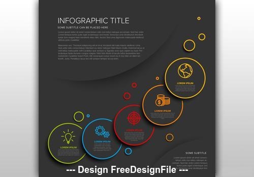 Info chart layout with circle vector