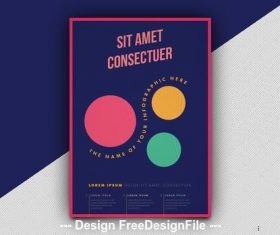 Infographic poster with circle elements vector