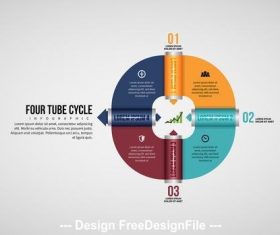 Infographic with tubes vector