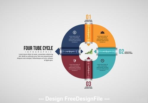 Infographic with tubes vector
