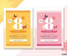 International womens day flyer vector