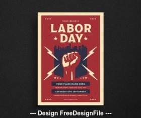 Labor day event flyer vector