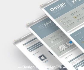 Layout simple company website vector