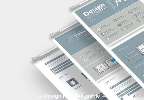 Layout simple company website vector