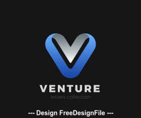 Letter V logo design vector