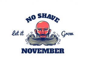 Logo no shave november vector