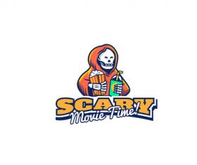 Logo scary movie time vector