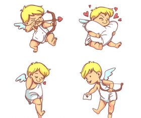 Love arrow cartoon illustration vector