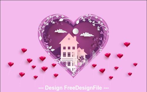 Love our home card vector