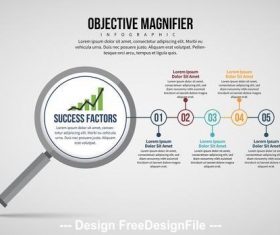 Magnifying glass infographic vector